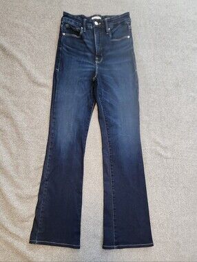 Good American Good Classic Bootcut Jeans Women’s 6/28 High Rise Dark Wash